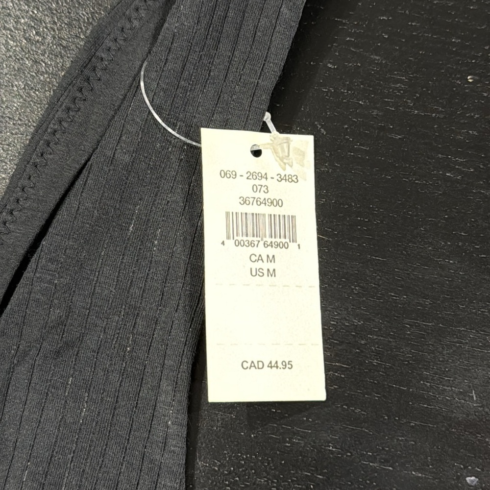 Aerie Black Cropped Tank Top with Built in Bra Liner - M - Picture 4 of 9